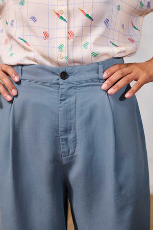 Pantalon TENCEL™ relaxed (HARUKU) – TwoThirds (Bleu denim)
