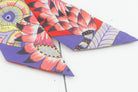 Colorful geometric patterned fabric on a white background