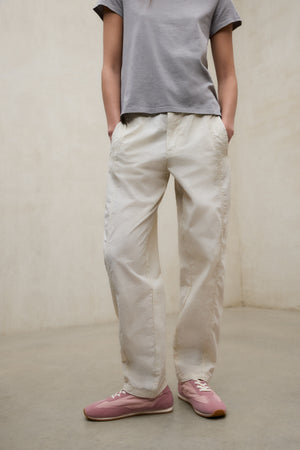 Pantalon baggy en coton (RIPOLL) – ECOALF (Naturel)