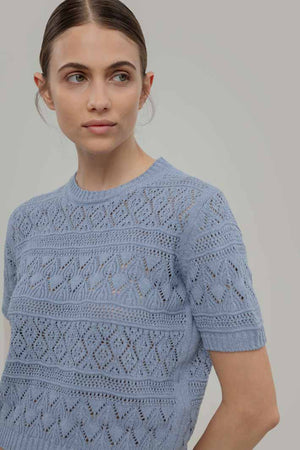 Laced cotton tee (Neda) - Rifo