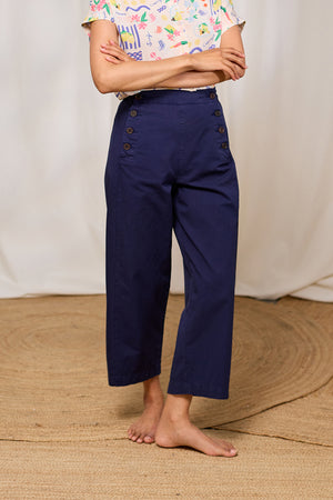 Pantalon court taille haute (ULVA) – TwoThirds (Marine)